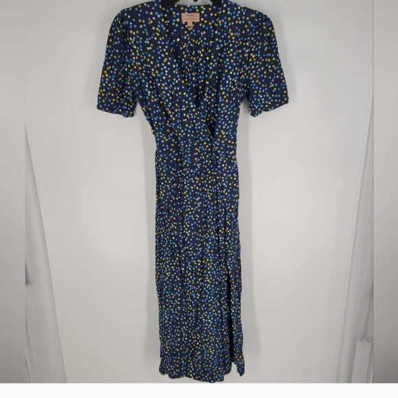 Kachel X Anthropologie Polka Dot Cepheid Wrap Jumpsuit 2 - Picture 2 of 4